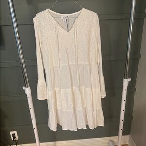 Myra Bag White Long Sleeve Dress